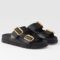 Replica Prada Crochet Flatform Slides in Black Raffia-effect Yarn 102