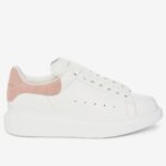 Replica Alexander McQueen Women’s Oversized Sneakers With Pink Suede Heel