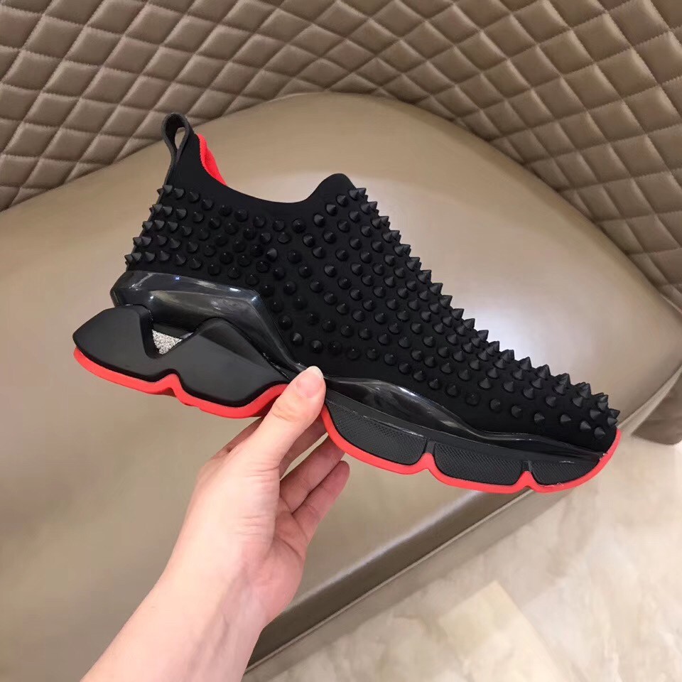 Replica Christian Louboutin Women’s Spike Sock Donna Sneakers Noir 107