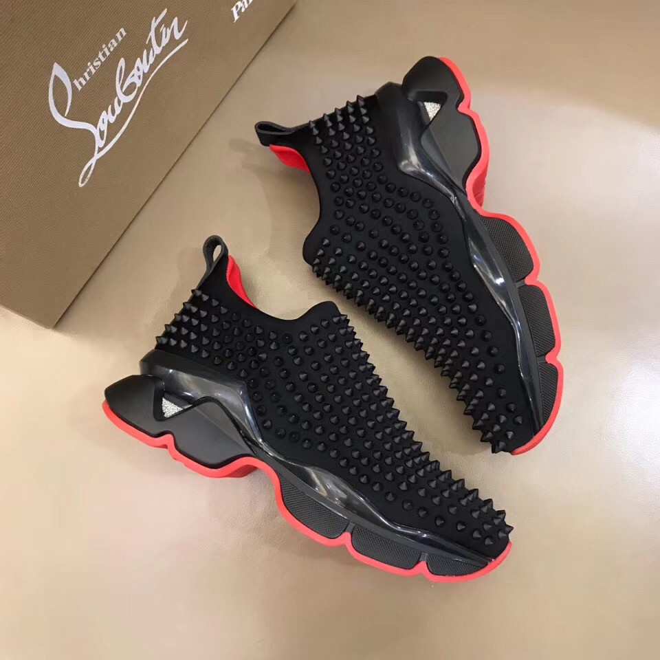 Replica Christian Louboutin Women’s Spike Sock Donna Sneakers Noir 109