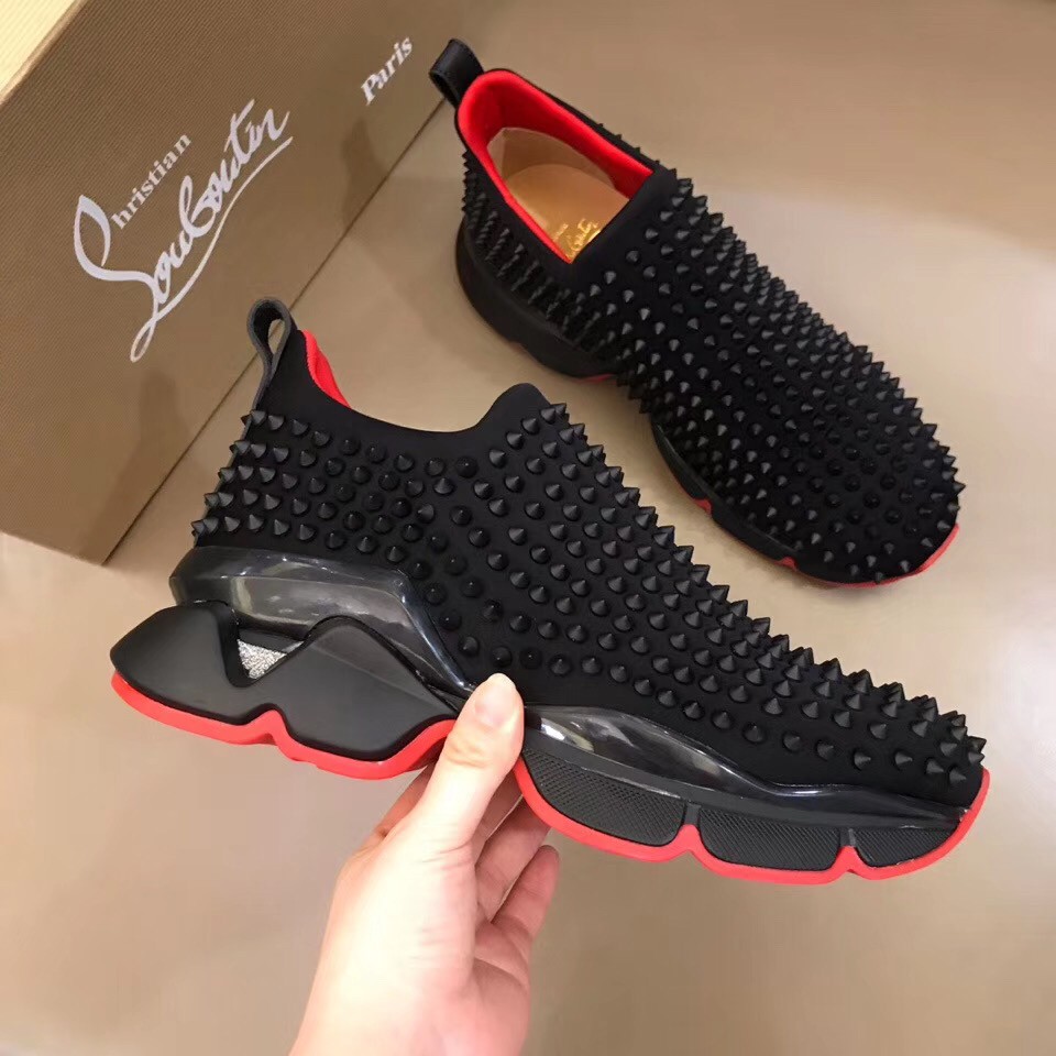 Replica Christian Louboutin Women’s Spike Sock Donna Sneakers Noir 110