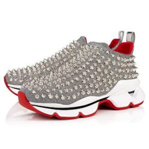 Replica Christian Louboutin Women’s Spiky Sock Donna Sneakers Grey