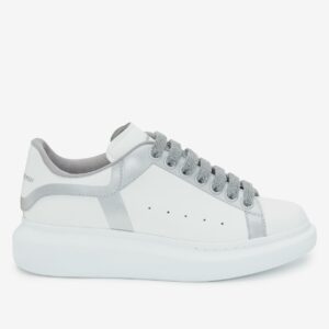 Replica Alexander McQueen Women’s Oversized Sneakers With Silver Trim