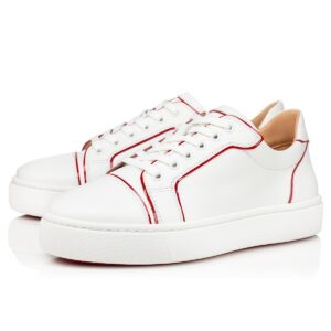 Replica Christian Louboutin Women’s Vieirissima Sneakers In White Leather