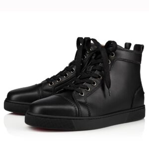 Replica Christian Louboutin Louis Woman High-Top Sneakers In Black Leather