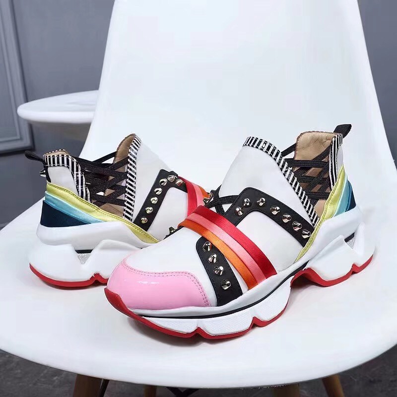 Replica Christian Louboutin Women’s Multicolour 123 Run Sneakers 111