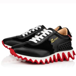 Replica Christian Louboutin Women’s Loubishark Sneakers In Black Leather