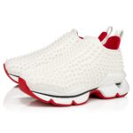 Replica Christian Louboutin Women’s Spike Sock Donna Sneakers White