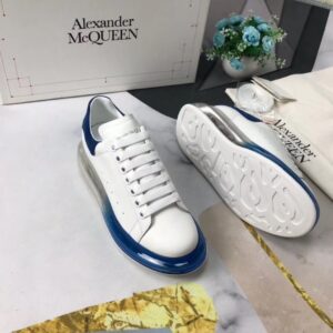 Replica Alexander McQueen Women’s Oversized Sneakers With Blue Transparent Sole 2