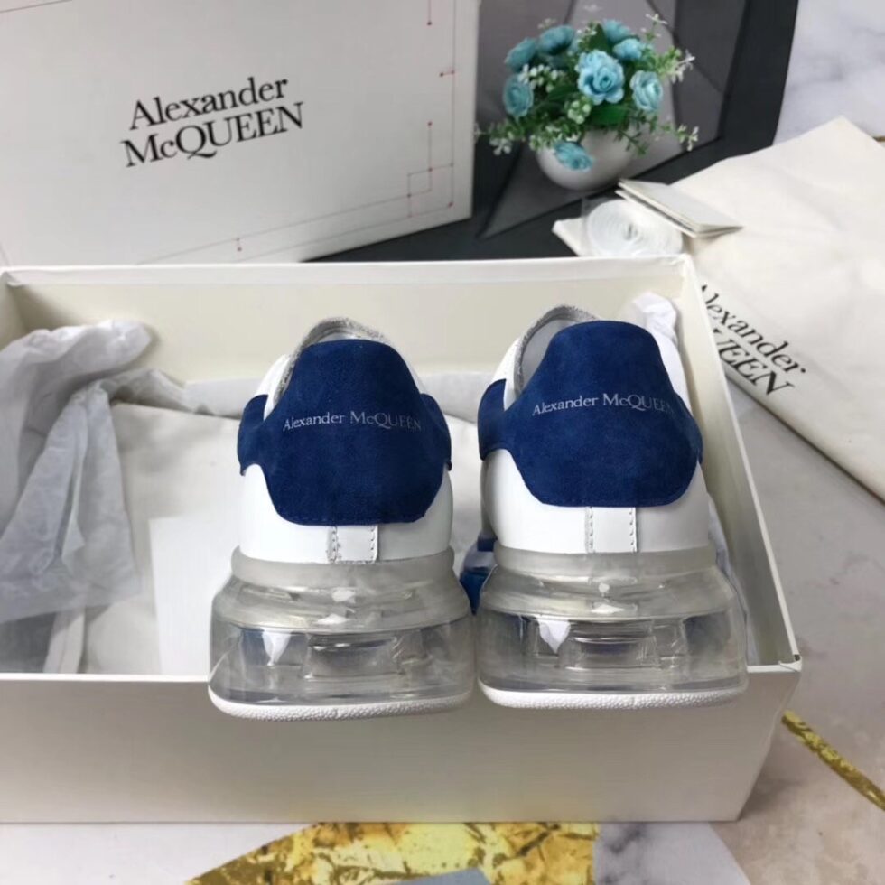 Replica Alexander McQueen Women’s Oversized Sneakers With Blue Transparent Sole 106