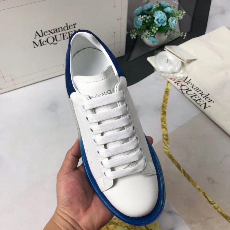 Replica Alexander McQueen Women’s Oversized Sneakers With Blue Transparent Sole 109