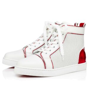 Replica Christian Louboutin Fun Louis Woman Flat Sneakers In White Calfskin 102