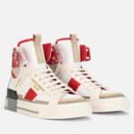 Replica Dolce & Gabbana Women’s Red Custom 2.Zero High-top Sneakers