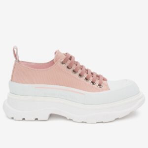 Replica Alexander McQueen Women’s Pink Tread Slick Lace Up Sneakers