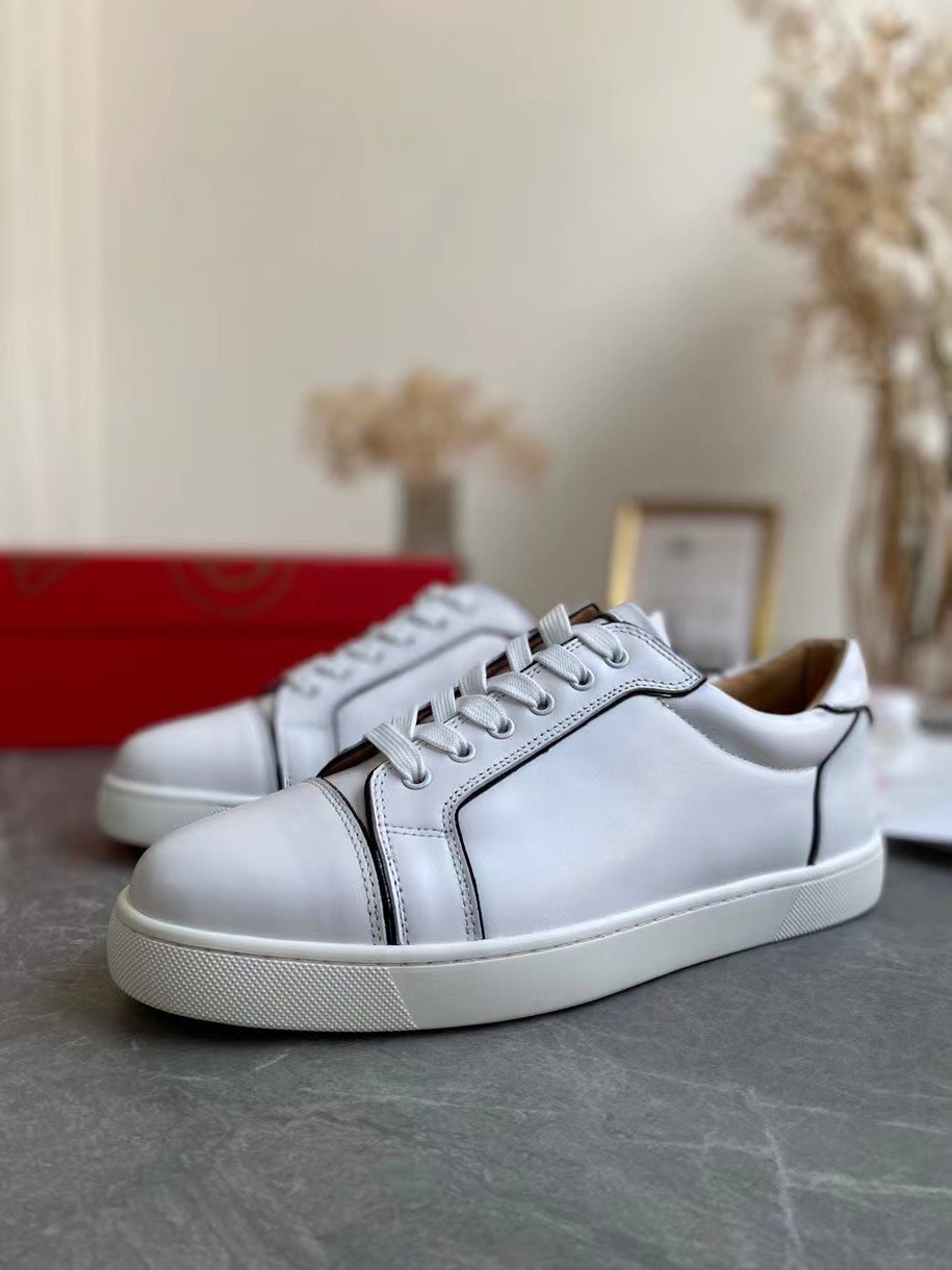 Replica Christian Louboutin Women’s Vieirissima Sneakers In White Calfskin 109