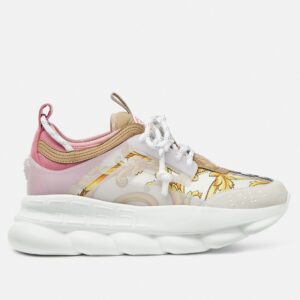 Replica Versace Women’s Multicolour Chain Reaction Sneakers With Baroque Print