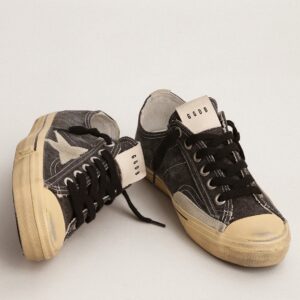 Replica Golden Goose Women’s V-Star Sneakers with Gray Suede Star