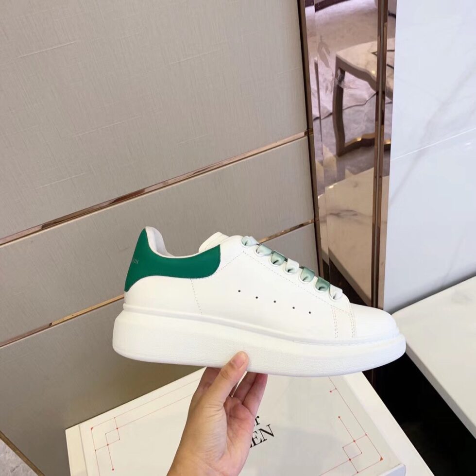 Replica Alexander McQueen Women’s Oversized Sneakers With Green Heel 110