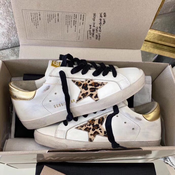 Replica Golden Goose Women’s Super-Star Sneakers with Leopard Star 107