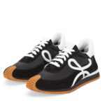 Replica Loewe Women’s Flow Runner Sneakers in Black Nylon and Suede