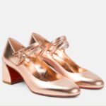 Replica Christian Louboutin Miss Jane Pumps 55mm In Gold Iridescent Leather