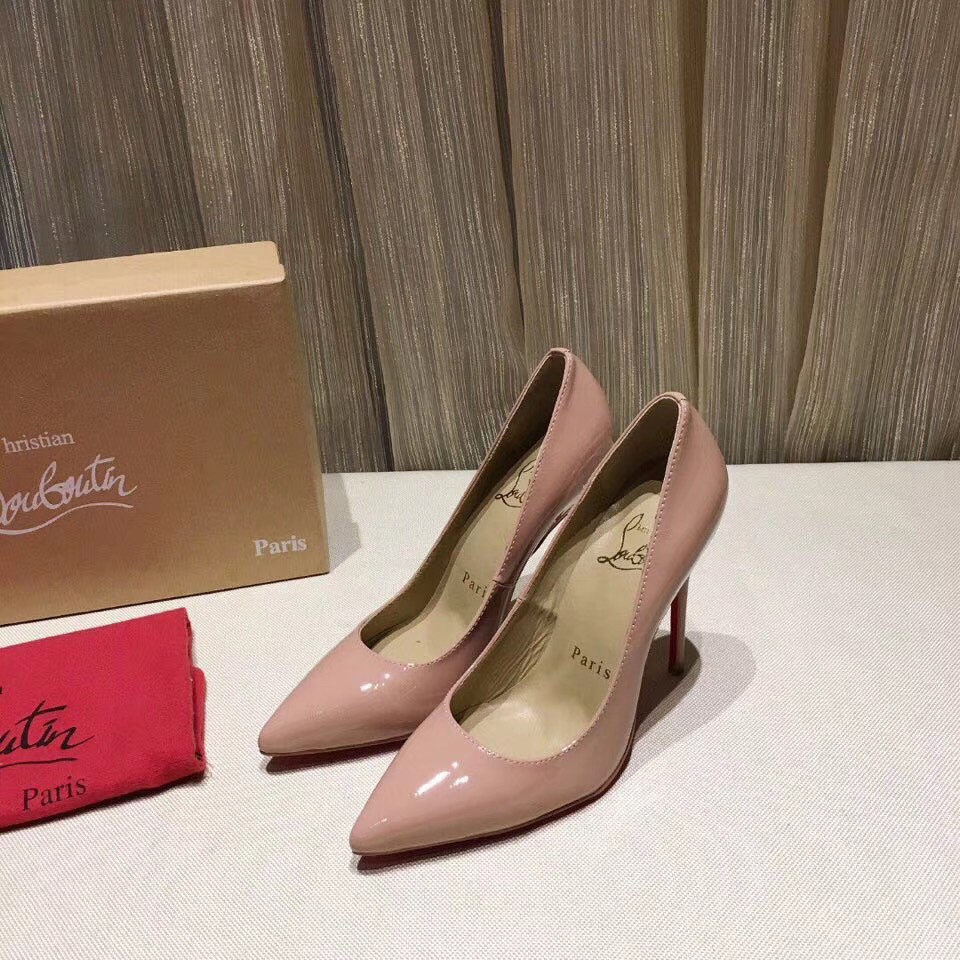 Replica Christian Louboutin Nude Patent Kate 100mm Pumps 106