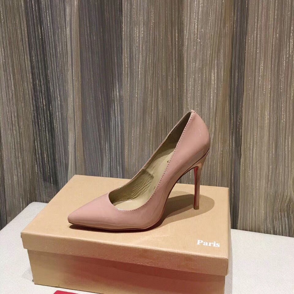 Replica Christian Louboutin Nude Patent Kate 100mm Pumps 107