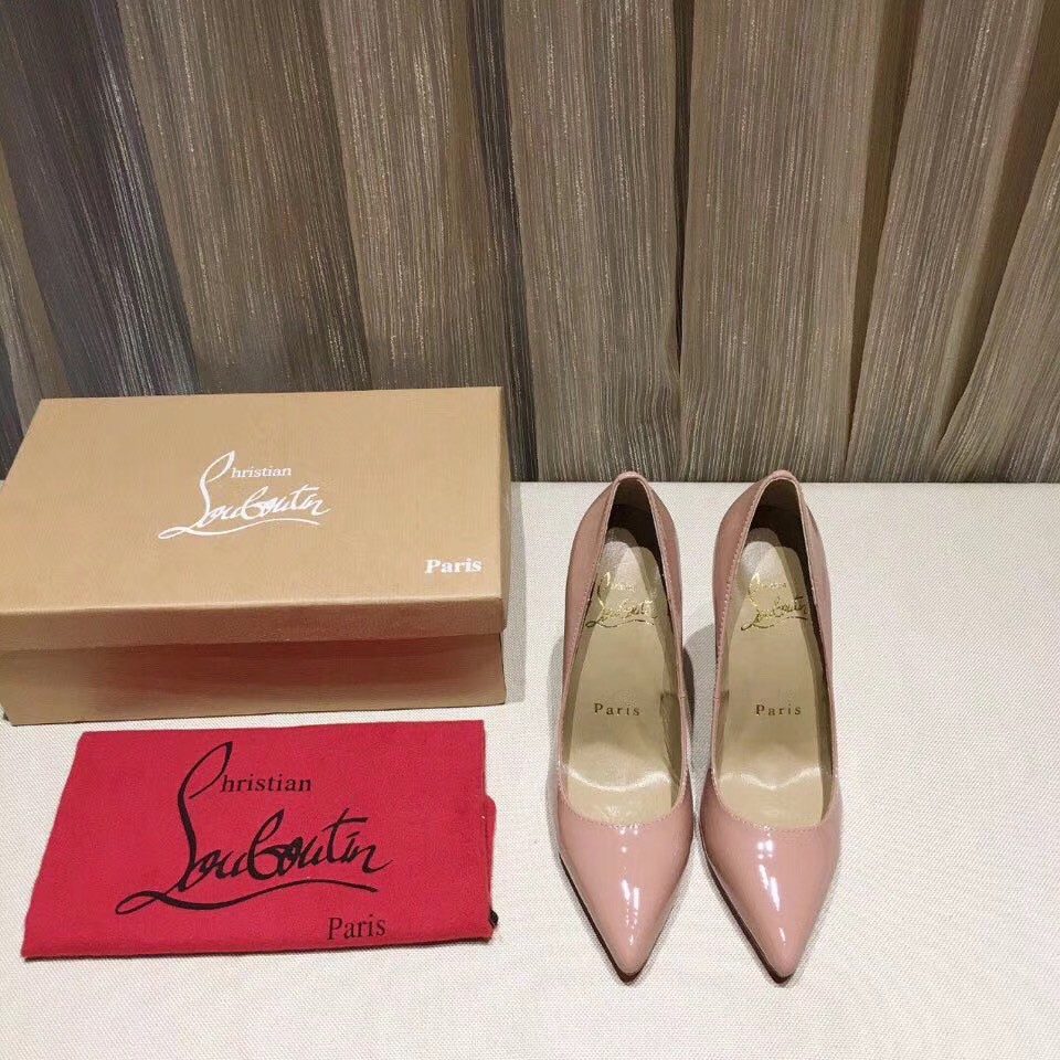 Replica Christian Louboutin Nude Patent Kate 100mm Pumps 108