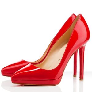 Replica Christian Louboutin Red Patent Pigalle Plato 100mm Pumps