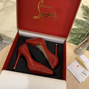 Replica Christian Louboutin Red Patent Pigalle Plato 100mm Pumps 2