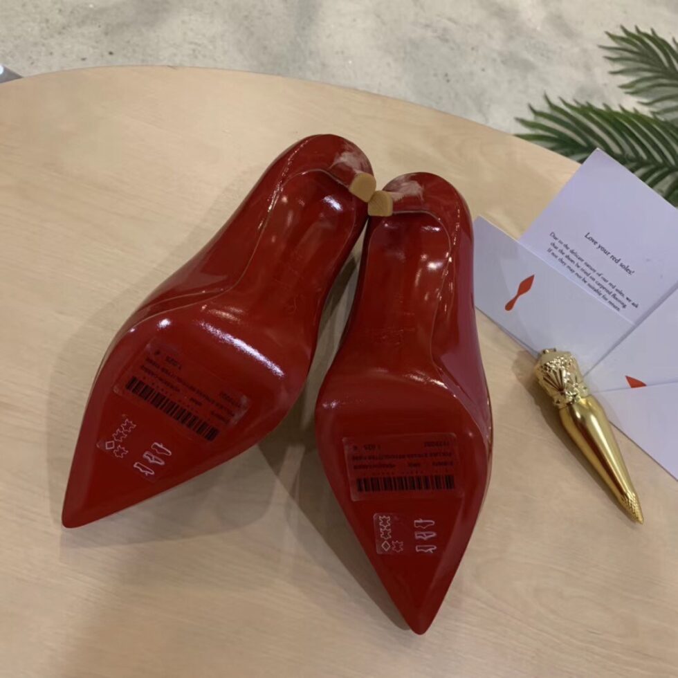 Replica Christian Louboutin Red Patent Pigalle Plato 100mm Pumps 106