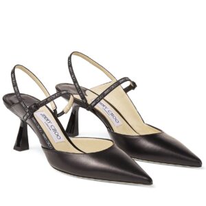 Replica Jimmy Choo Ray 65mm Slingback Pumps In Black Leather