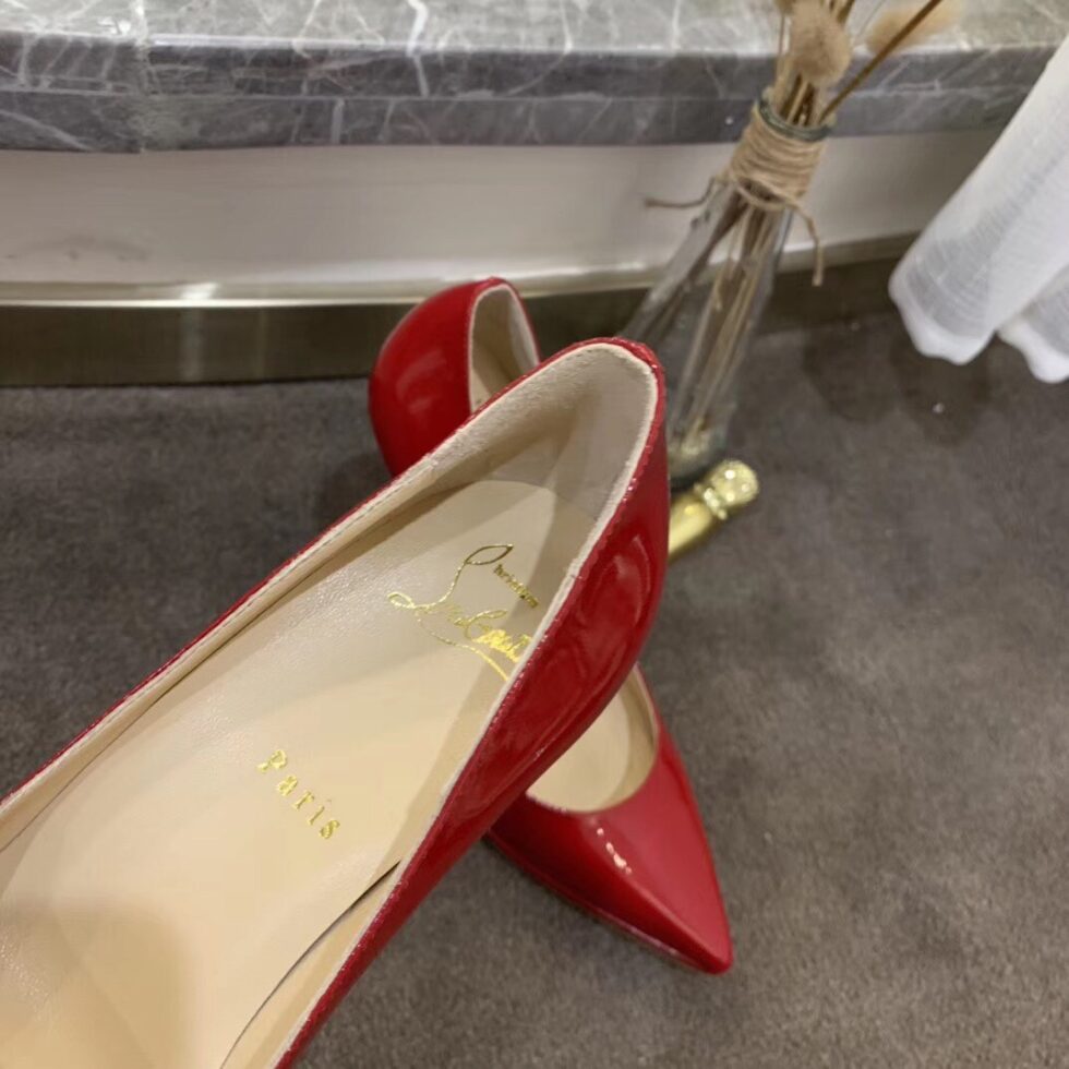 Replica Christian Louboutin Red Patent Pigalle Plato 100mm Pumps 109