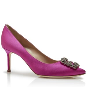 Replica Manolo Blahnik Hangisi 70 Pumps In Purple Satin