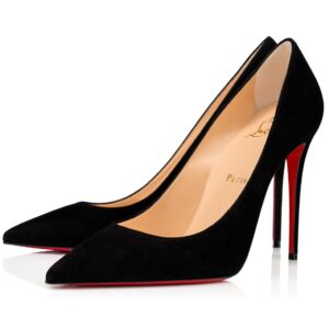 Replica Christian Louboutin Black Suede Kate 100mm Pumps 102