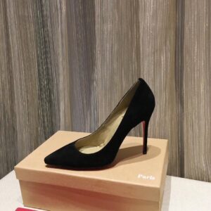 Replica Christian Louboutin Black Suede Kate 100mm Pumps 103