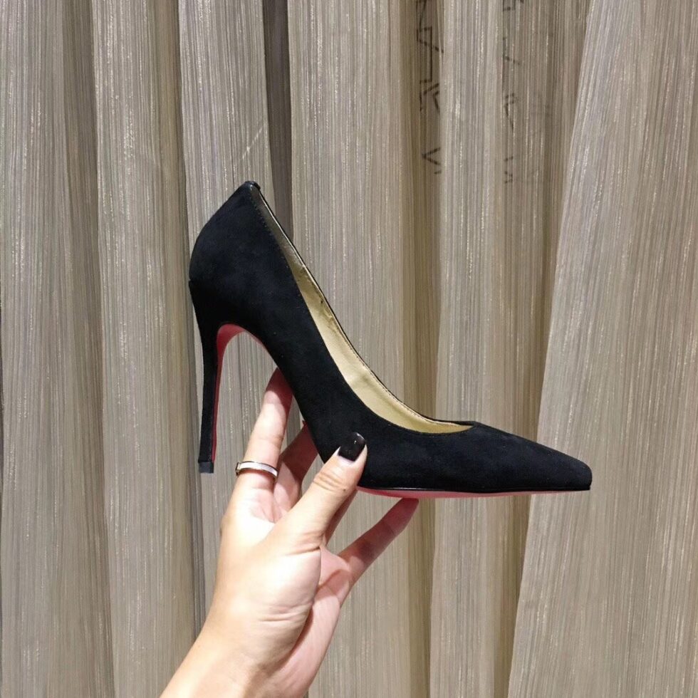 Replica Christian Louboutin Black Suede Kate 100mm Pumps 106