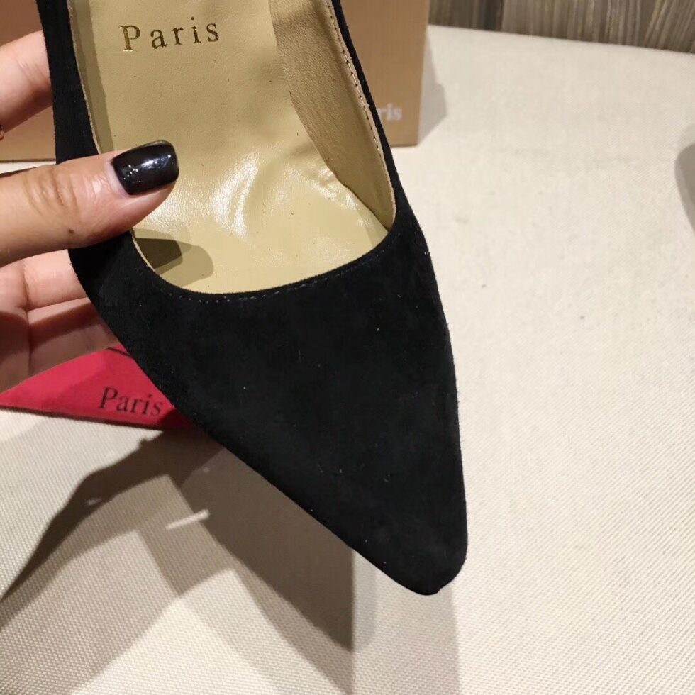 Replica Christian Louboutin Black Suede Kate 100mm Pumps 107