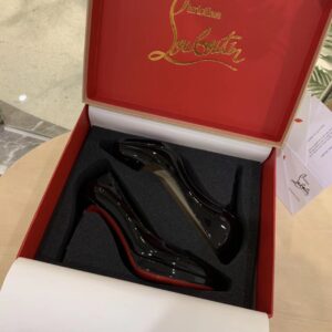 Replica Christian Louboutin Black Patent New Simple 85mm Pumps 2