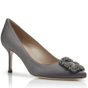 Replica Manolo Blahnik Hangisi 70 Pumps In Grey Satin