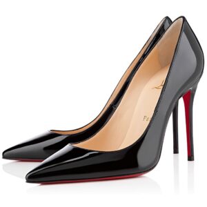 Replica Christian Louboutin Black Patent Kate 100mm Pumps