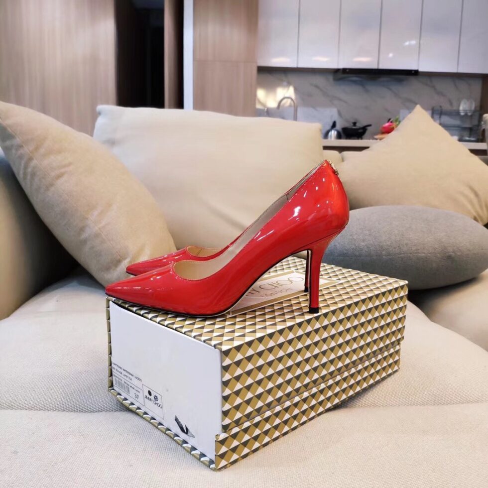 Replica Jimmy Choo Love 85mm Pumps In Red Patent Leather 105