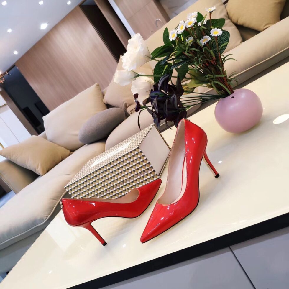 Replica Jimmy Choo Love 85mm Pumps In Red Patent Leather 109