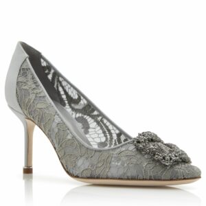 Replica Manolo Blahnik Hangisi 70 Pumps In Grey Lace