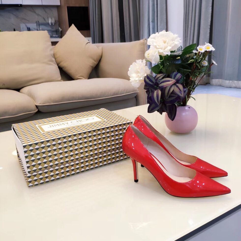 Replica Jimmy Choo Love 85mm Pumps In Red Patent Leather 111