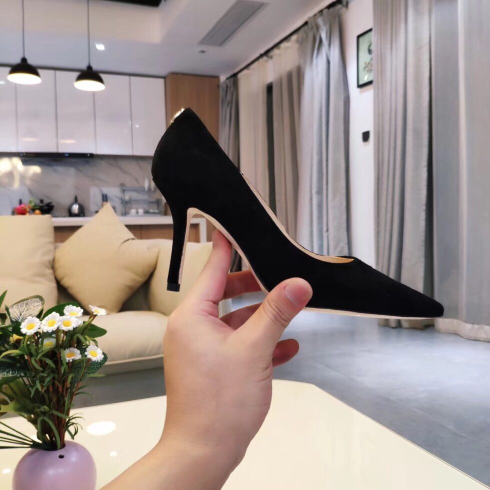 Replica Jimmy Choo Love 85mm Pumps In Black Suede Leather 108