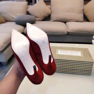 Replica Jimmy Choo Love 85mm Pumps In Red Suede Leather 2