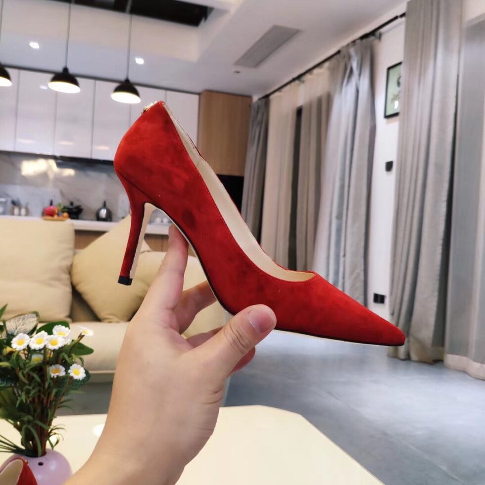 Replica Jimmy Choo Love 85mm Pumps In Red Suede Leather 106