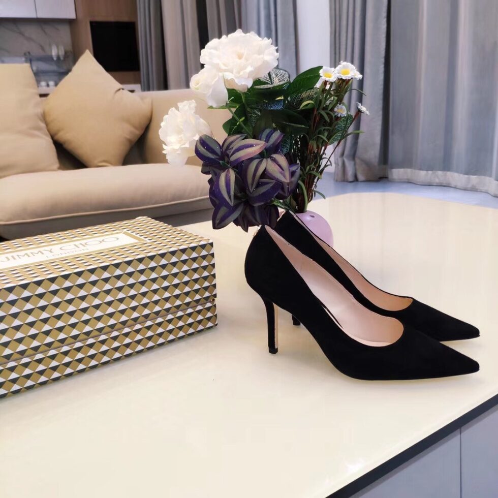 Replica Jimmy Choo Love 85mm Pumps In Black Suede Leather 111