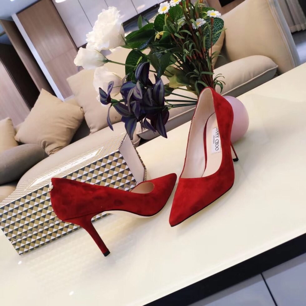 Replica Jimmy Choo Love 85mm Pumps In Red Suede Leather 108